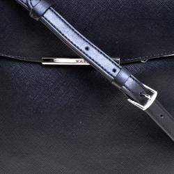 Pre Owned Tumi Black Coated Canvas Kaylin Crossbody