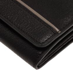 Pre Owned Tumi Black Leather Chelsea Continental Flap Wallet