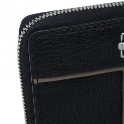 Tumi Black Leather Zip Around Wallet 