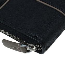 Tumi Black Leather Zip Around Wallet 