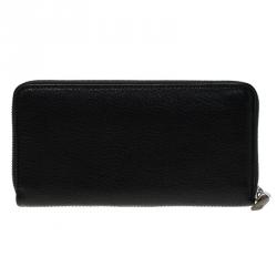 Tumi Black Leather Zip Around Wallet