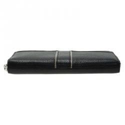 Tumi Black Leather Zip Around Wallet