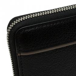 Tumi Black Leather Zip Around Wallet