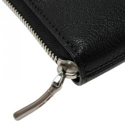 Tumi Black Leather Zip Around Wallet