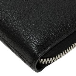 Tumi Black Leather Zip Around Wallet