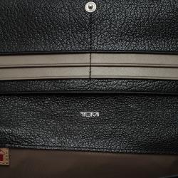 Pre Owned Tumi Black Leather Chelsea Continental Flap Wallet