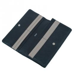 Pre Owned Tumi Black Leather Chelsea Continental Flap Wallet