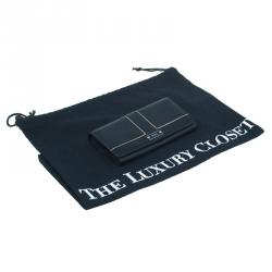 Pre Owned Tumi Black Leather Chelsea Continental Flap Wallet