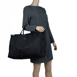 Pre Owned Tumi Black Nylon Just In Case Tote 