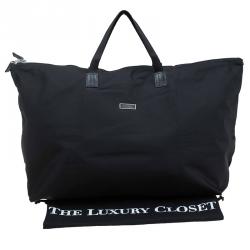 Pre Owned Tumi Black Nylon Just In Case Tote 