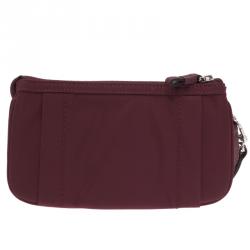 Pre Owned Tumi Burgundy Nylon Pouch
