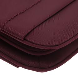 Pre Owned Tumi Burgundy Nylon Pouch