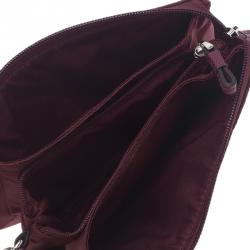 Pre Owned Tumi Burgundy Nylon Pouch