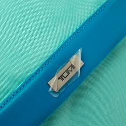 Pre Owned Tumi Mint Blue Nylon Crossbody Flap Bag
