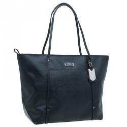 Pre Owned Tumi Black Textured Leather Villa Quintessential Tote