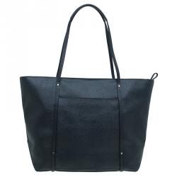 Pre Owned Tumi Black Textured Leather Villa Quintessential Tote