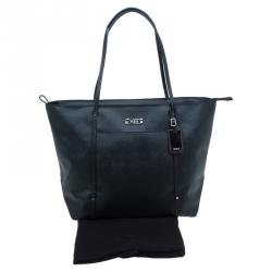Pre Owned Tumi Black Textured Leather Villa Quintessential Tote