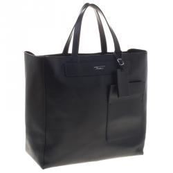 Pre Owned Tumi Navy Blue Leather Boulevard Tote