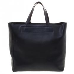Pre Owned Tumi Navy Blue Leather Boulevard Tote