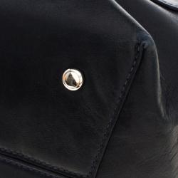 Pre Owned Tumi Navy Blue Leather Boulevard Tote