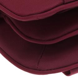 Pre Owned Tumi Burgundy Nylon and Leather Voyageur Pouch 