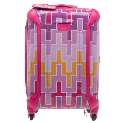 Tumi Multicolor Geometric Patterns Plastic X Jonathan Adler Continental Carry-On Suitcase