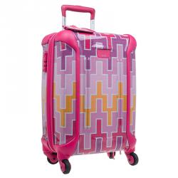 Tumi Multicolor Geometric Patterns Plastic X Jonathan Adler Continental Carry-On Suitcase