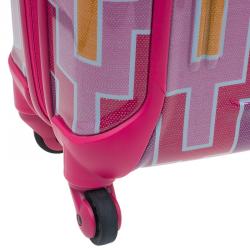 Tumi Multicolor Geometric Patterns Plastic X Jonathan Adler Continental Carry-On Suitcase