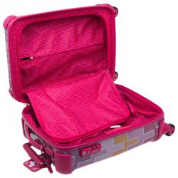 Tumi Multicolor Geometric Patterns Plastic X Jonathan Adler Continental Carry-On Suitcase
