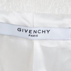 مملوكة مسبقًا Givenchy Cream Jacquard Metal Trim Sleeveless Jacket S