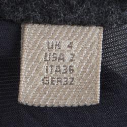 Pre Owned Burberry Brit Grey Wool Belted Trench Coat XS