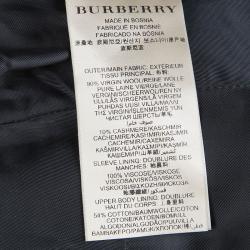 Pre Owned Burberry Brit Grey Wool Belted Trench Coat XS