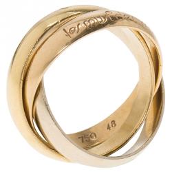 مملوكة مسبقًا Cartier Trinity Les Must de Cartier 3-Tone Gold Ring Size 48