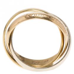 مملوكة مسبقًا Cartier Trinity Les Must de Cartier 3-Tone Gold Ring Size 48
