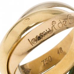 مملوكة مسبقًا Cartier Trinity Les Must de Cartier 3-Tone Gold Ring Size 48
