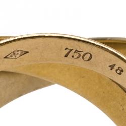 مملوكة مسبقًا Cartier Trinity Les Must de Cartier 3-Tone Gold Ring Size 48