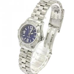 Pre Owned Tag Heuer Blue Stainless Steel 2000 Women's Wristwatch 28MM