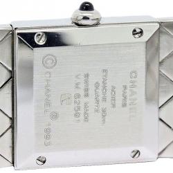 Pre Owned ساعة يد نسائية شانيل ماتلاس ستانلس ستيل سوداء 19 مم