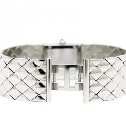 Pre Owned ساعة يد نسائية شانيل ماتلاس ستانلس ستيل سوداء 19 مم