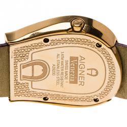 مملوكة مسبقًا ساعة يد نسائية أيغنر فينيزيا ستانلس ستيل مطلي ذهب صدف 36مم