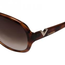 Valentino Brown V612S Round Sunglasses