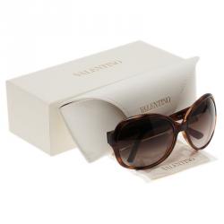 Valentino Brown V612S Round Sunglasses