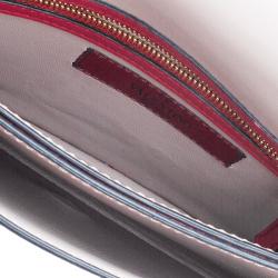 Valentino Red Leather Rockstud Flap Wristlet Clutch