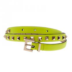 مملوكة مسبقًا حزام فالنتينو سكيني روكستاد أصفر نيون 85 سم