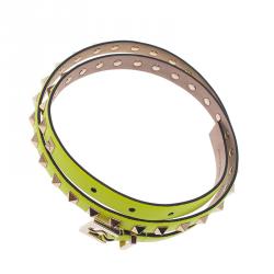 مملوكة مسبقًا حزام فالنتينو سكيني روكستاد أصفر نيون 85 سم