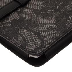 Valentino Grey Lace Embossed Leather iPad Case