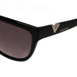 Pre Owned Valentino Black V614S Cat Eye Sunglasses