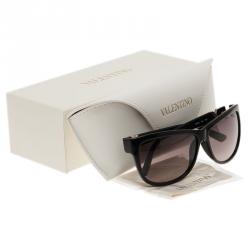 Pre Owned Valentino Black V614S Cat Eye Sunglasses