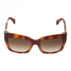 Pre Owned Valentino Tortoise Frame V692S Superstud Cat Eye Sunglasses