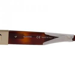 Pre Owned Valentino Tortoise Frame V692S Superstud Cat Eye Sunglasses